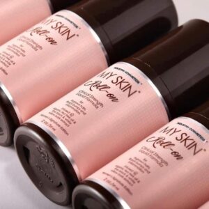 Several bottles of My Skin Co Roll On