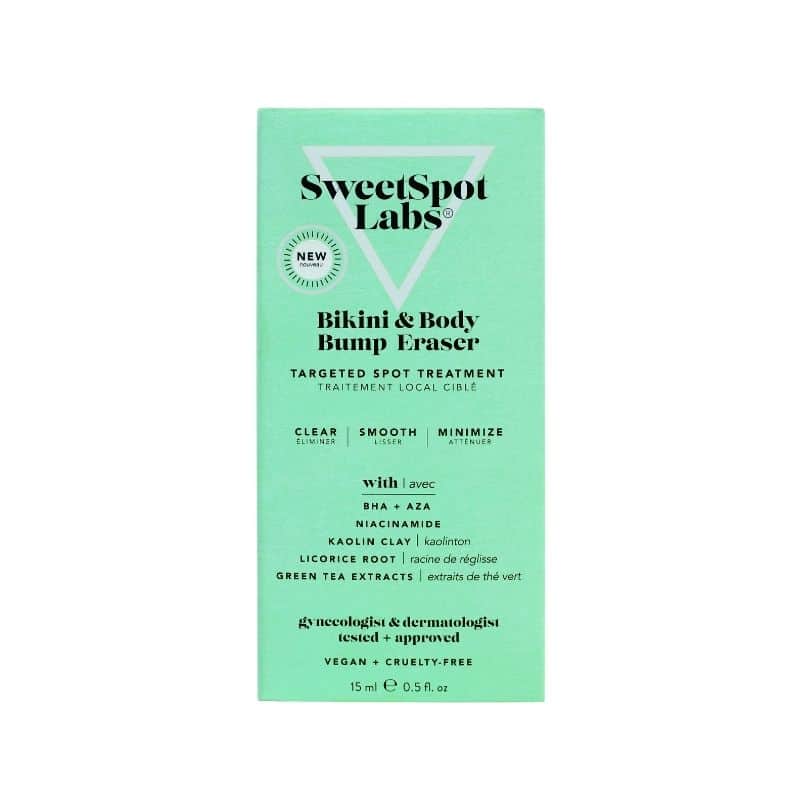 Sweet Spot Labs Bikini and Body Bump Eraser packaging